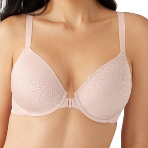 Wacoal Front Close Racerback Bra 853403 Rose Dust Metallic Dot 32DDD NEW